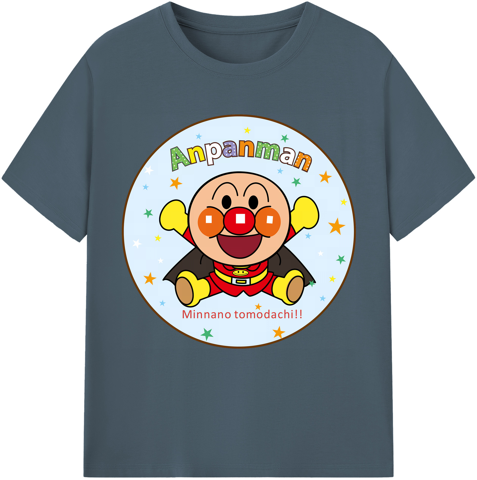 （画像用） アンパンマン Anpanman 綿100％半袖Tシャツ（フロントプリント）